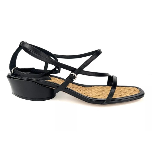 Salvatore Ferragamo EGADI 85mm STRAPPY BLOCK HEEL LEATHER SANDALS SIZE US 9.5 - Picture 12 of 15